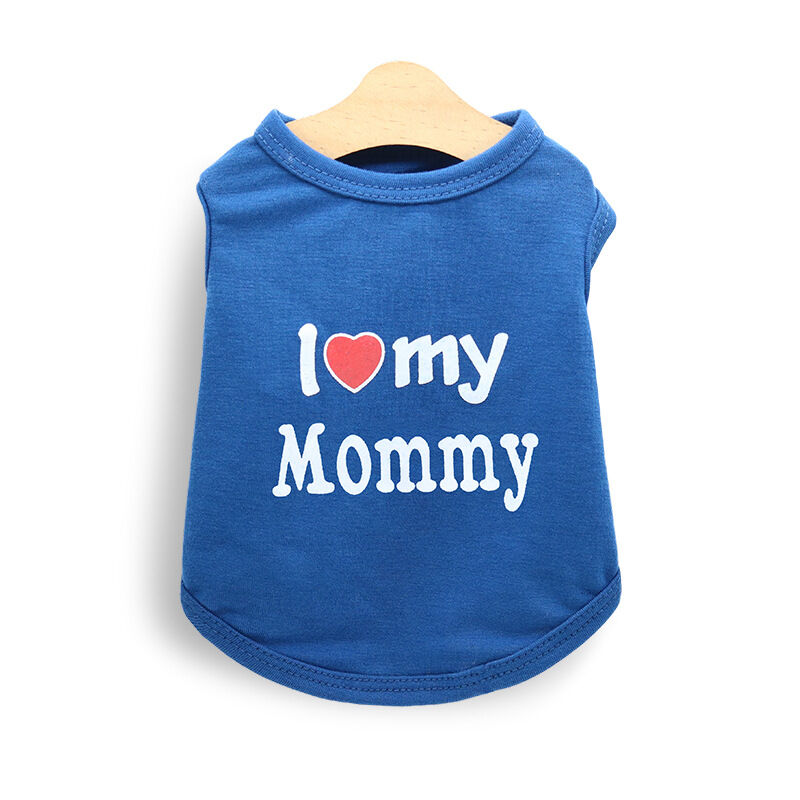 Pet products 4-Piece Pet Vest Set for Summer - Includes 4 Versatile Vests with I ❤️ my Mommy Message, Lightweight Breathable Fabric Perfect for Dogs and Cats in Warm Weather（L） - Image 3